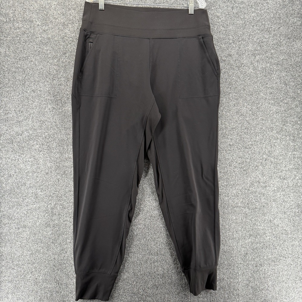 Athleta Jogger Pants Womens XL Tall Venice High Rise Black Pull On Nylon Tapered